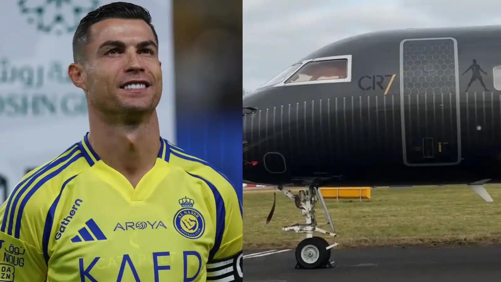 Cristiano Ronaldo?s �61m private jet leaves the Middle East for Madrid after drone attack on Riyadh