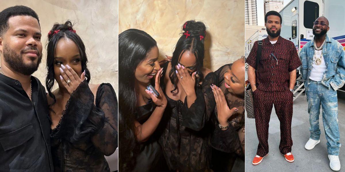 Davido Manager Sweet moment Davido's manager Asa Asika gets engaged to long-time ...