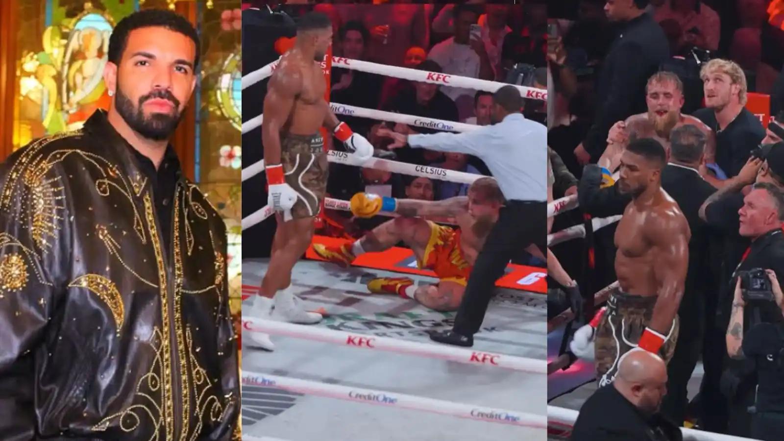 Drake Rapper Josh Rapper Drake loses ₦296m ($200,000) betting on Jake Paul as Anthony ...