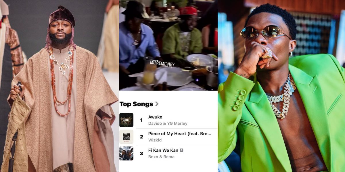 Awuke Davido superexcited as his new song Awuke displaced Wizkid track Piece ...