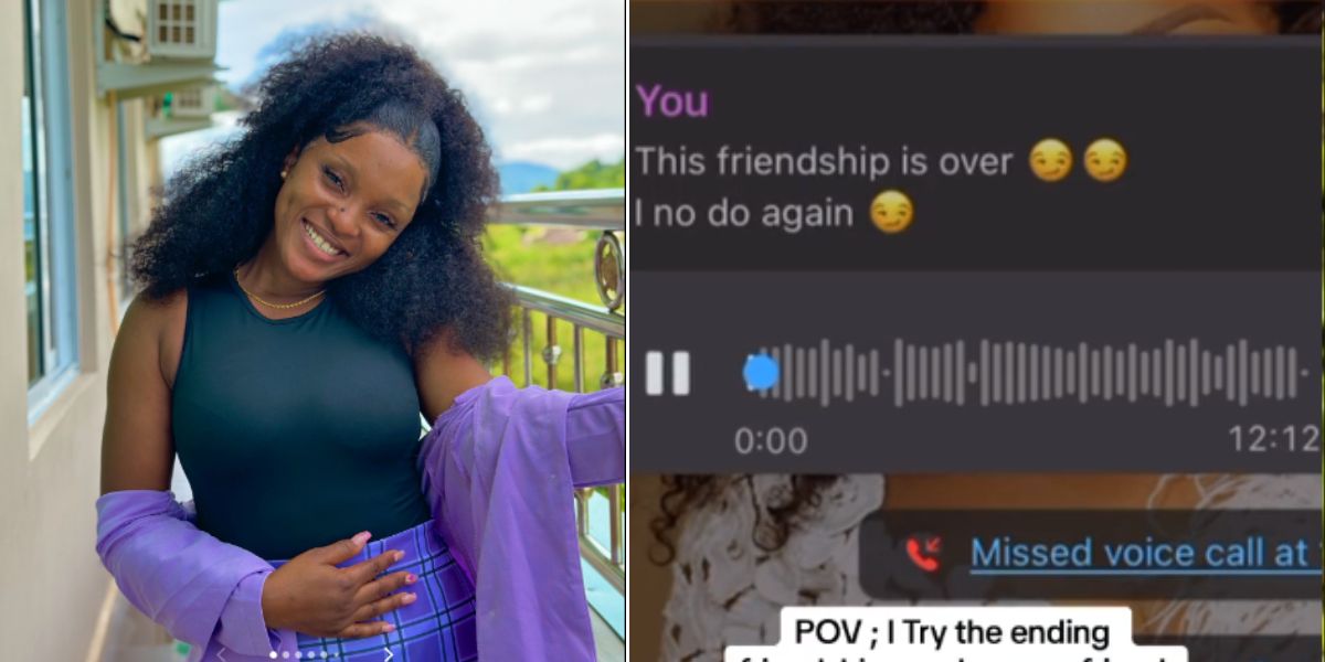 "With all my secrets wey dey your hand" Lady threatens friend who
