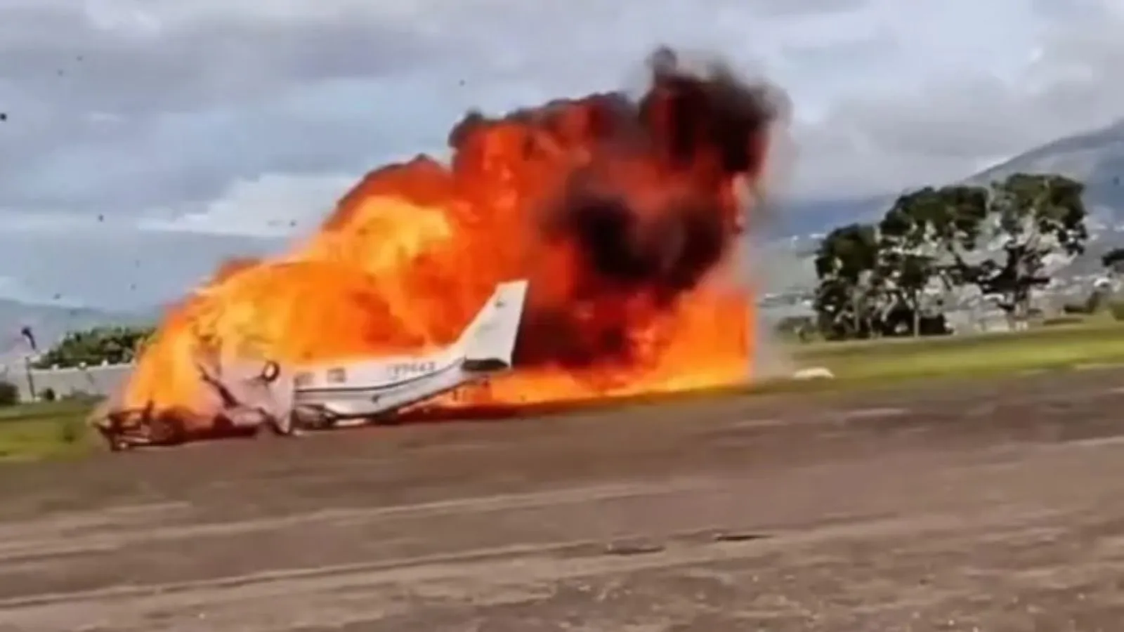 JUST IN: Plane bursts into flames moments after takeoff, kills two ...
