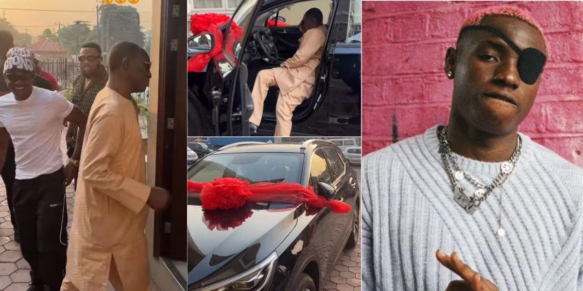 Singer Ruger gets father emotional as he gifts him a brand new SUV car ...