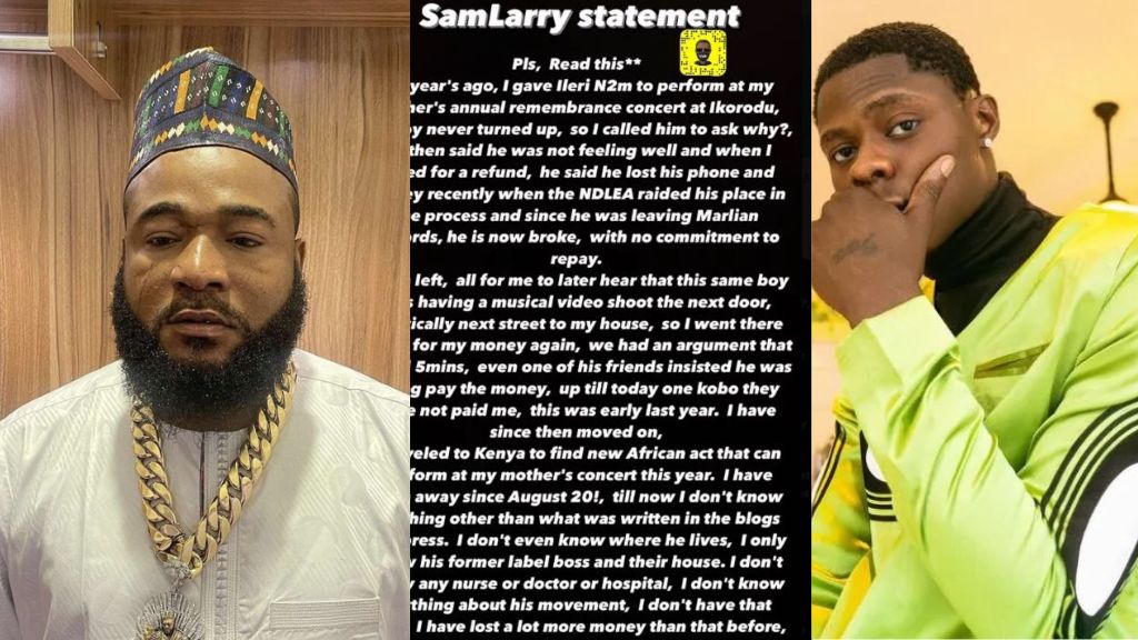 Samuel Larry Sam Larry releases official statement following arrest by the police ...